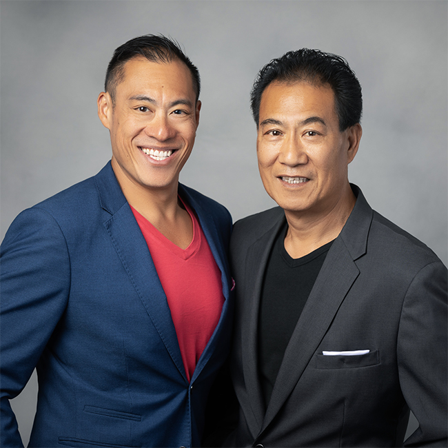Photograph of Dream Town agent Simon and Brian Mak